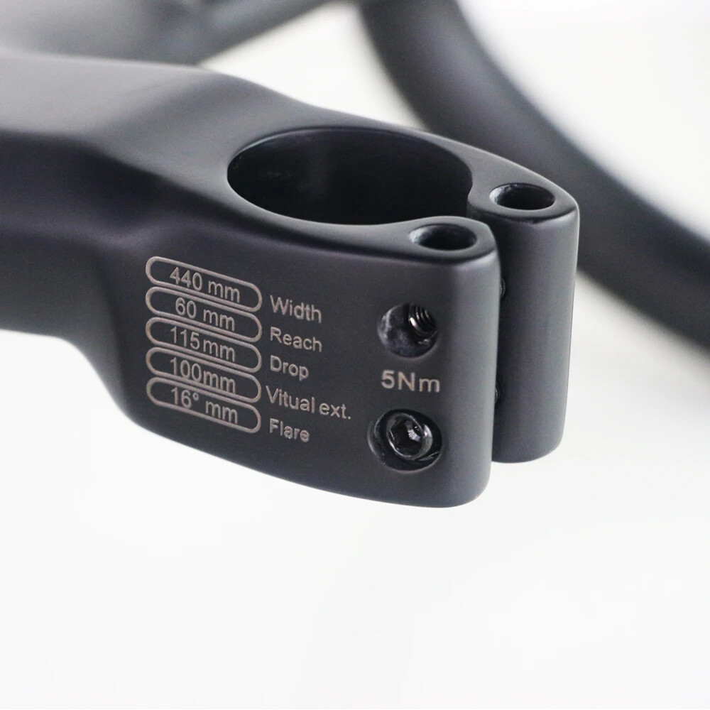 Gravel Integrated Cockpit Drop Bar Internal Cable Routing Bike Carbon Handlebar
