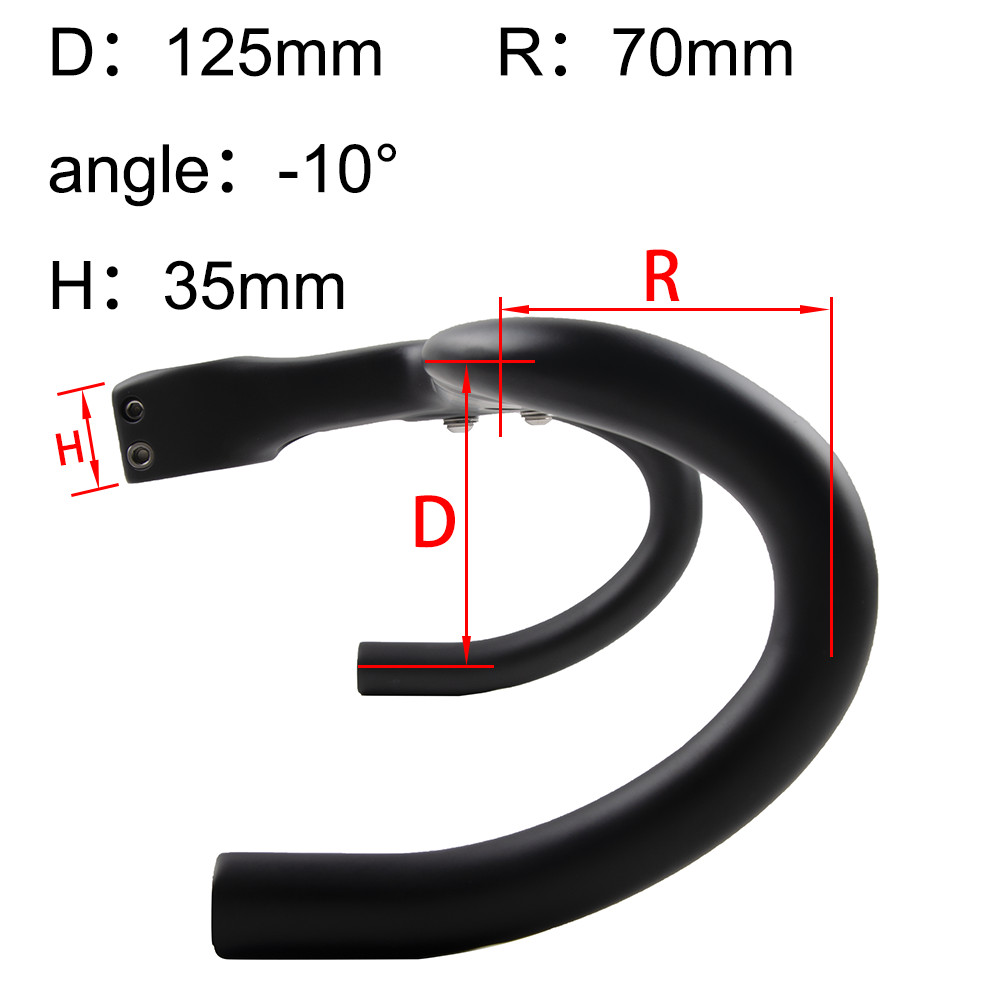 28.6/31.8mm Carbon Handlebar Integrated Road Bike Drop Bar Stem Internal Routing