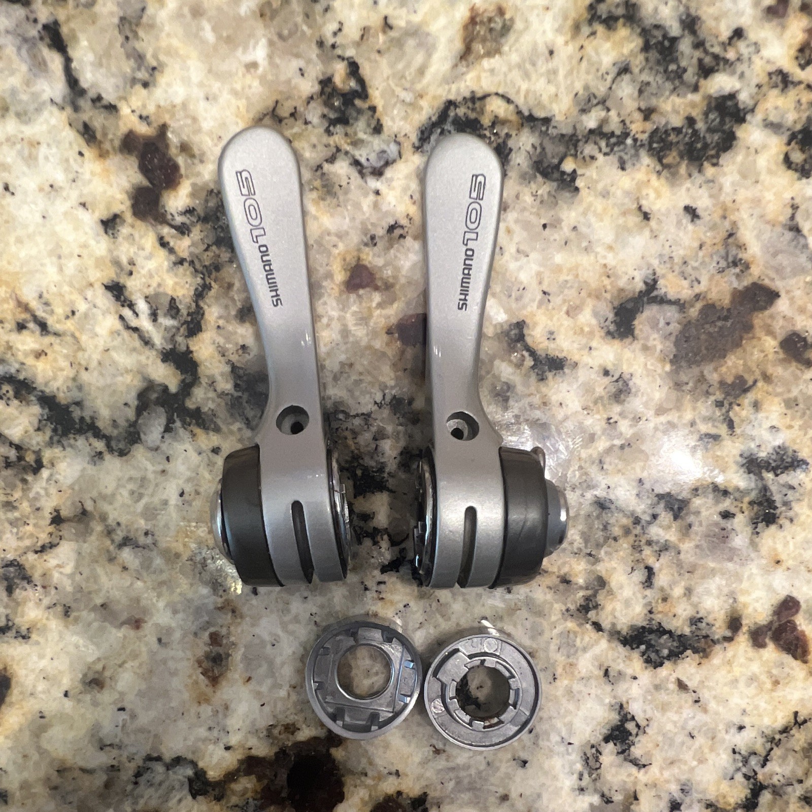 Shimano 105 SL-1055 Down Tube Shifter Set Silver/Black Road