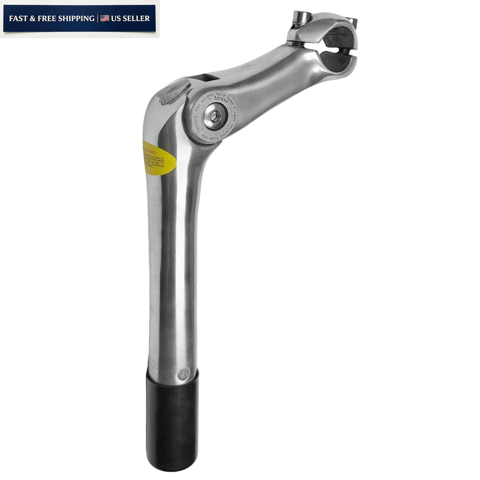 Relwears Silver Bike Quill Stem,Adjustable 22.2*180*25.4*110 mm, silver