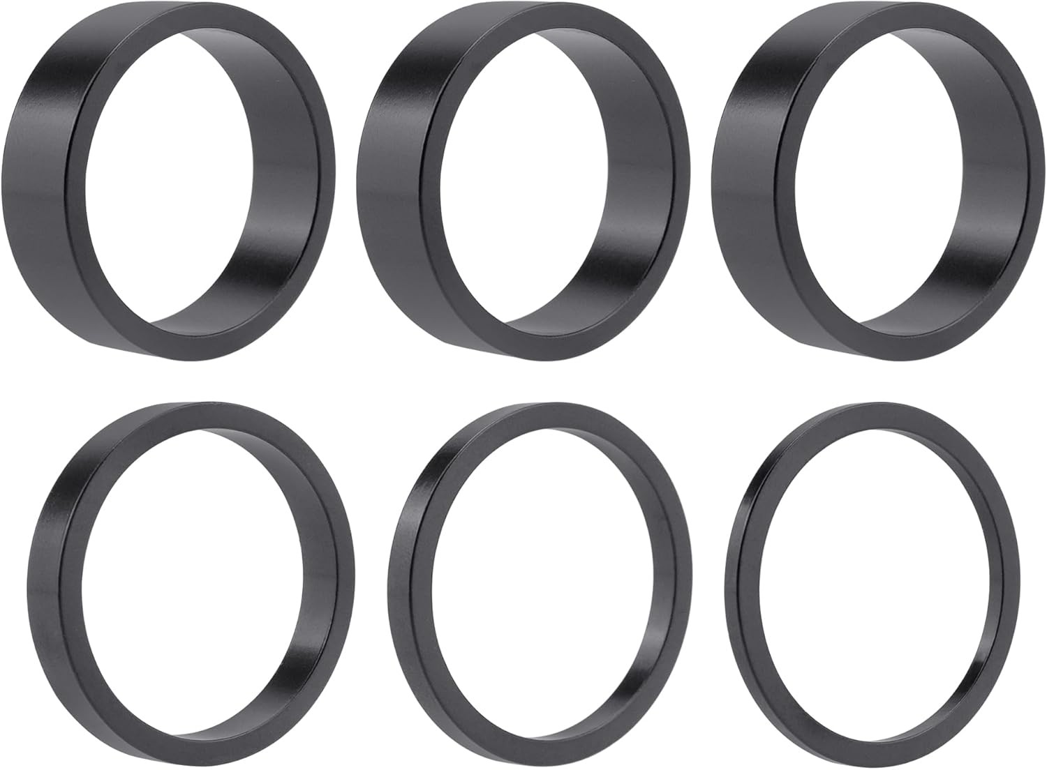 Quacc 6 PCS Headset Spacers 1 1/8″ Aluminum Alloy Bike Headset Spacers for MTB B