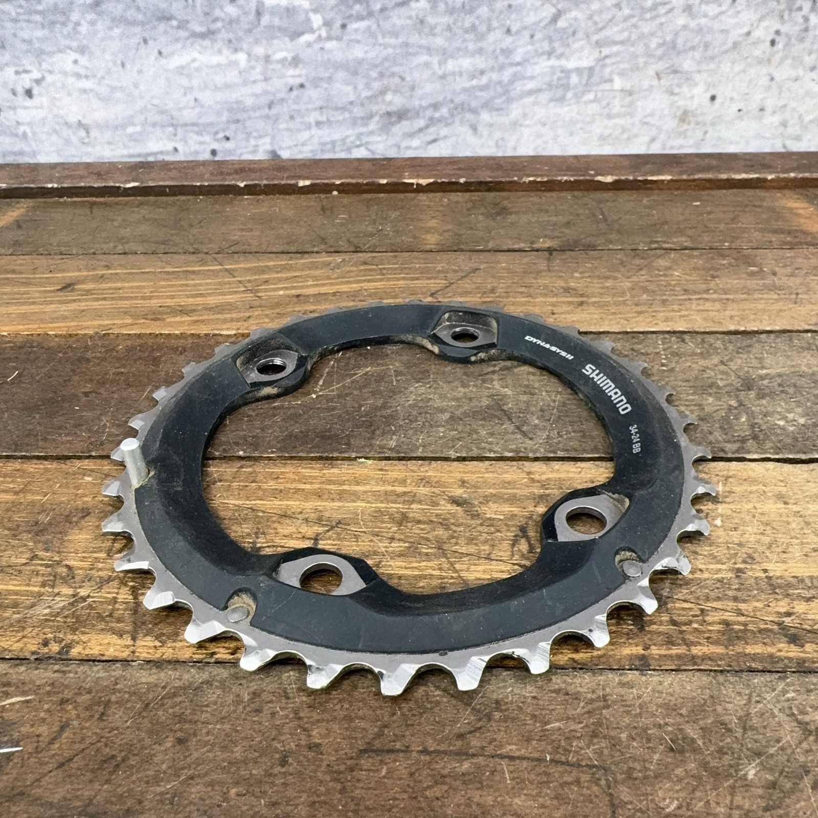 Shimano DynaSys11 Chainring 34 Tooth 34t 4-Arm Asymetrical Black MTB 34-24
