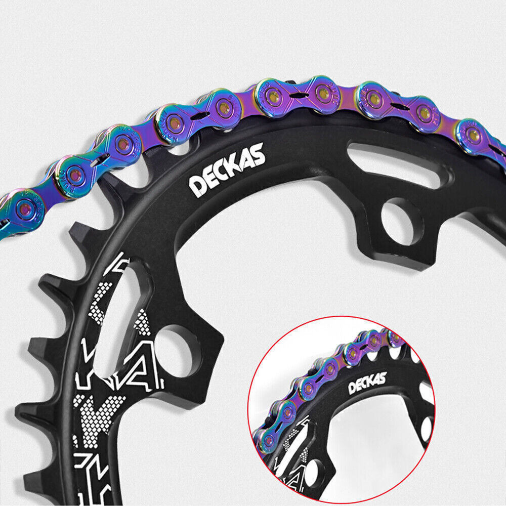 Deckas Chainring BCD 110mm 36-52T Teeth Bicycle Narrow Wide MTB Round Black