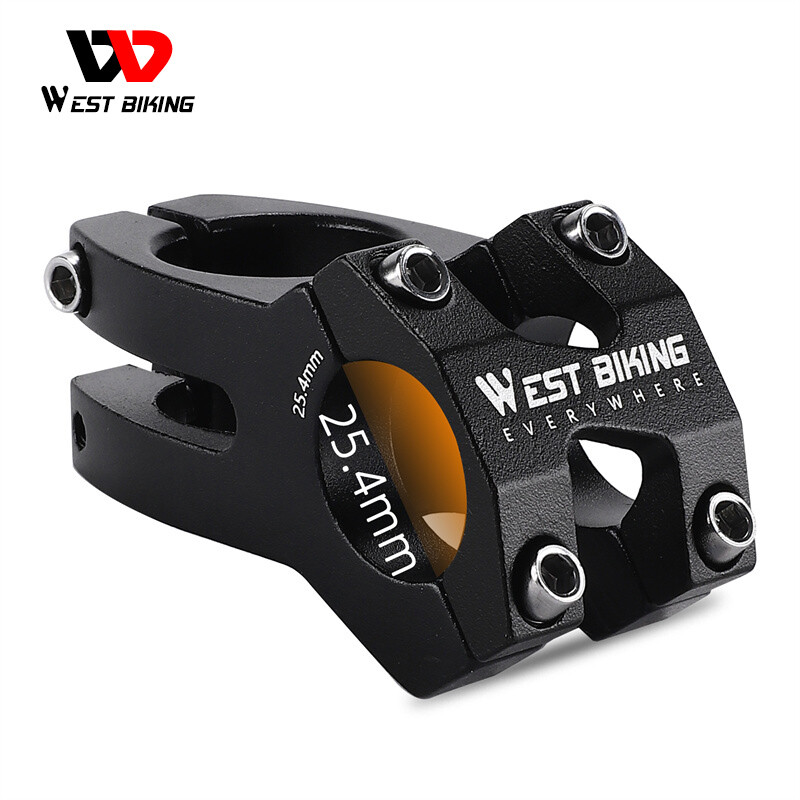WEST BIKING MTB Bike Stem Aluminum Short Bicycle Handlebar Stem Extender Black