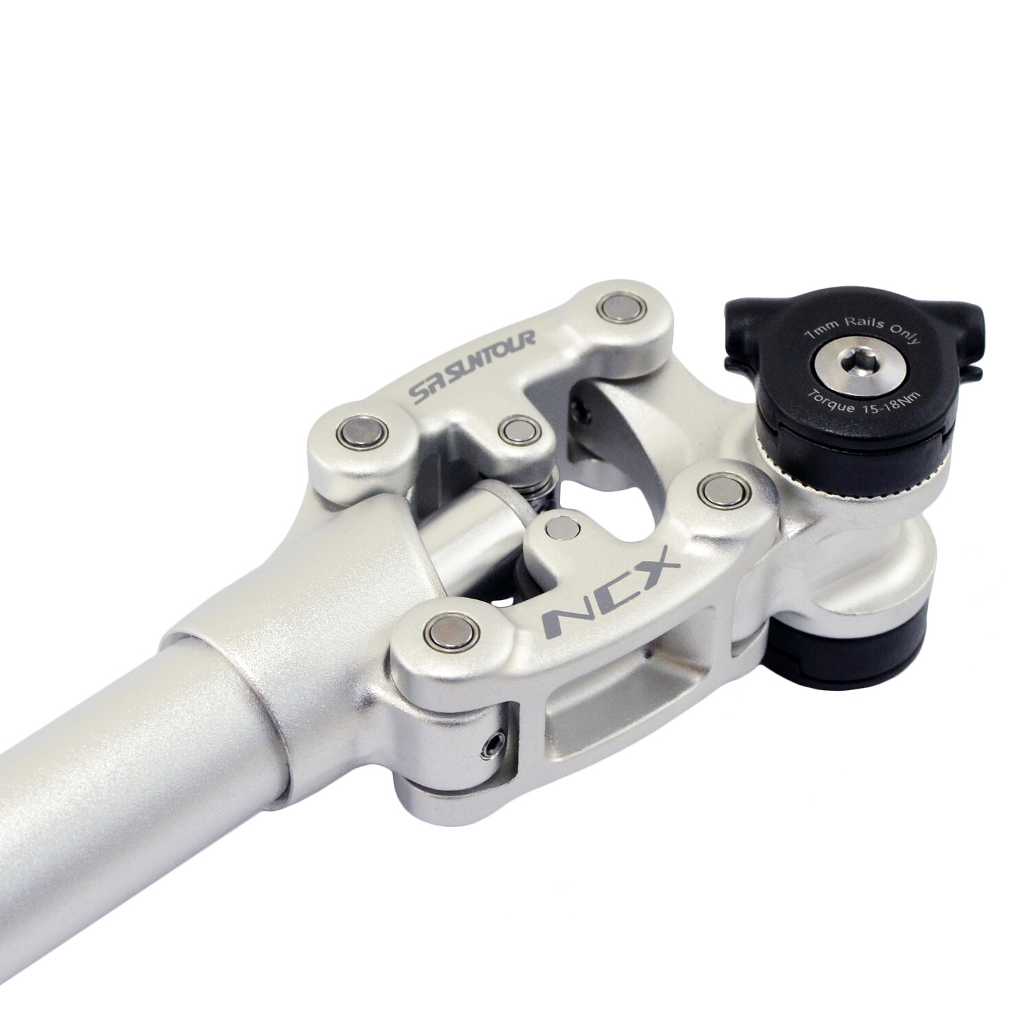 SR SUNTOUR SP12 NCX Suspension Seat Post w/ Protective Cover 27.2X350mm , Silver