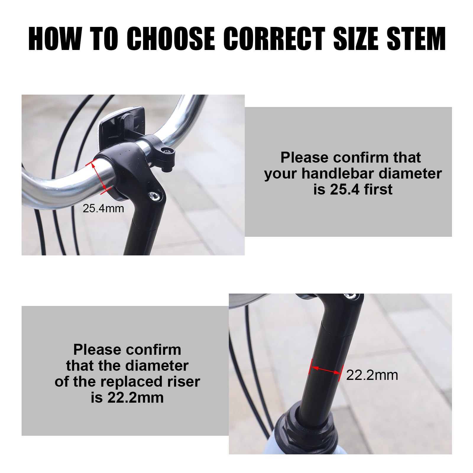 Bike Stem 25.4mm*22.2mm Aluminum Alloy and Steel Gooseneck Shape 220mm Length…