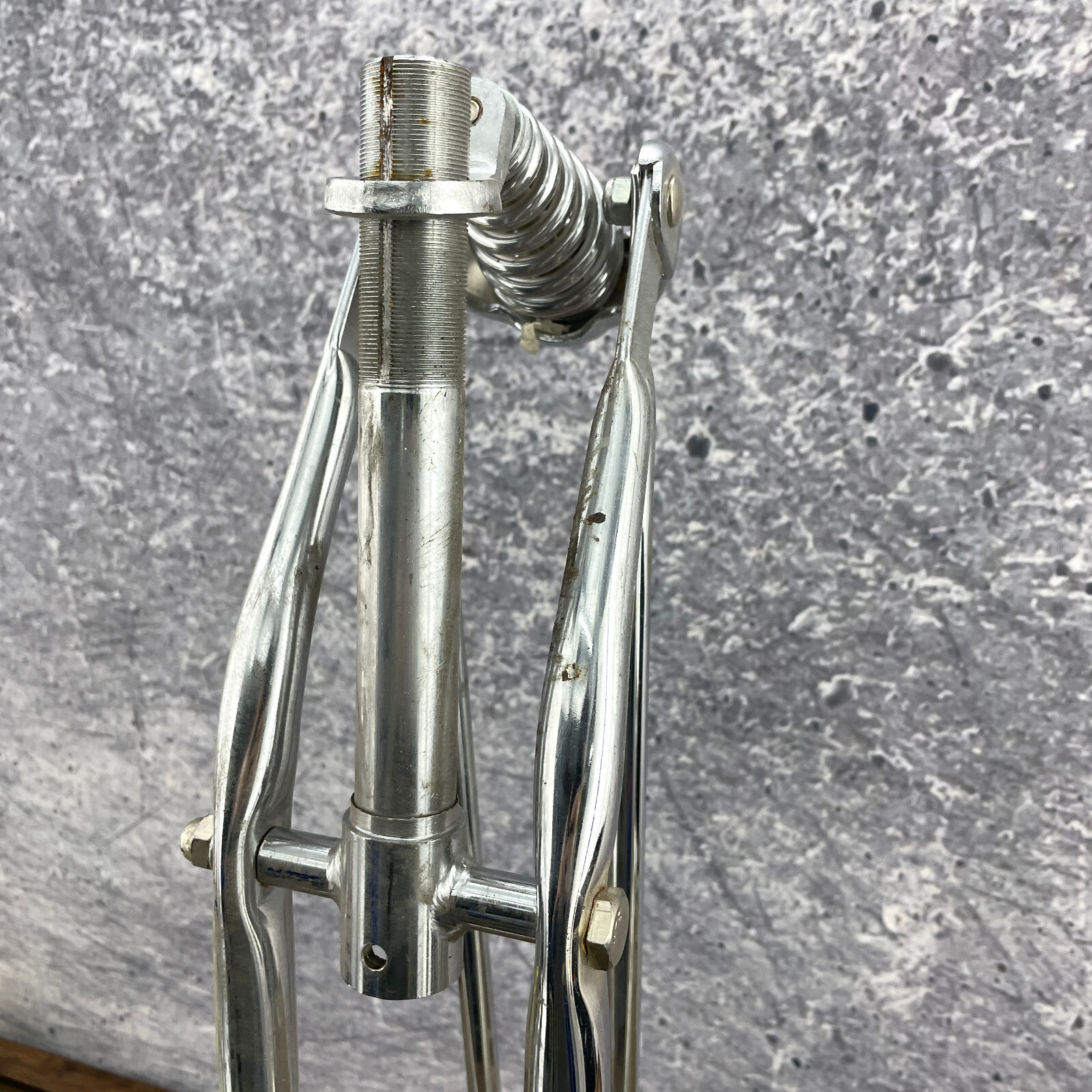 Springer Fork 26 x 1 in Threaded Chrome Spring Chopper Lowrider Vintage Rat Rod