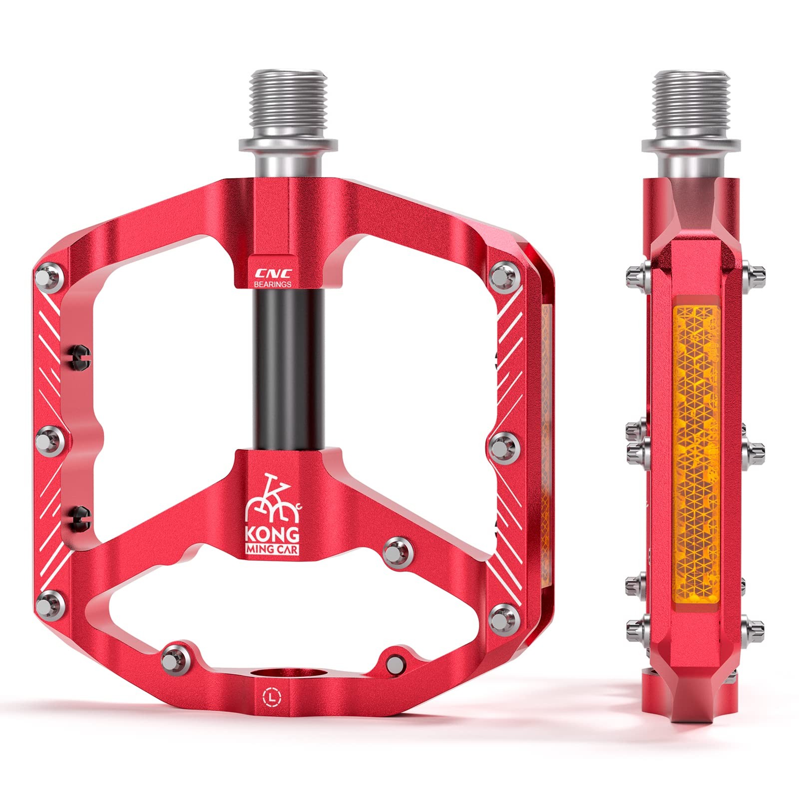 Mountain Bike Pedals with 3 Seal Bearing – 9/16″ MTB Pedals Platform Lightwei…