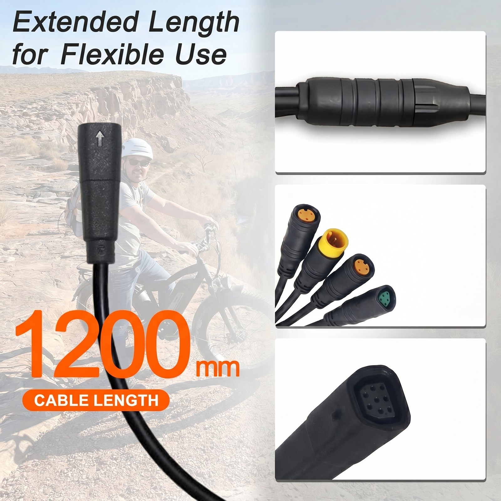 Ebike CAN-BUS 1T4 Wiring Harness Cable for BAFANG BBS01/02B/-HD Mid Motor Kit