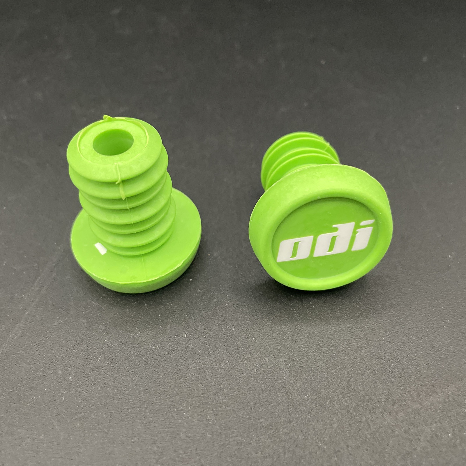 One PAIR ODI BMX Bicycle Nylon Handlebar Push-In Bar Ends Plugs – Green