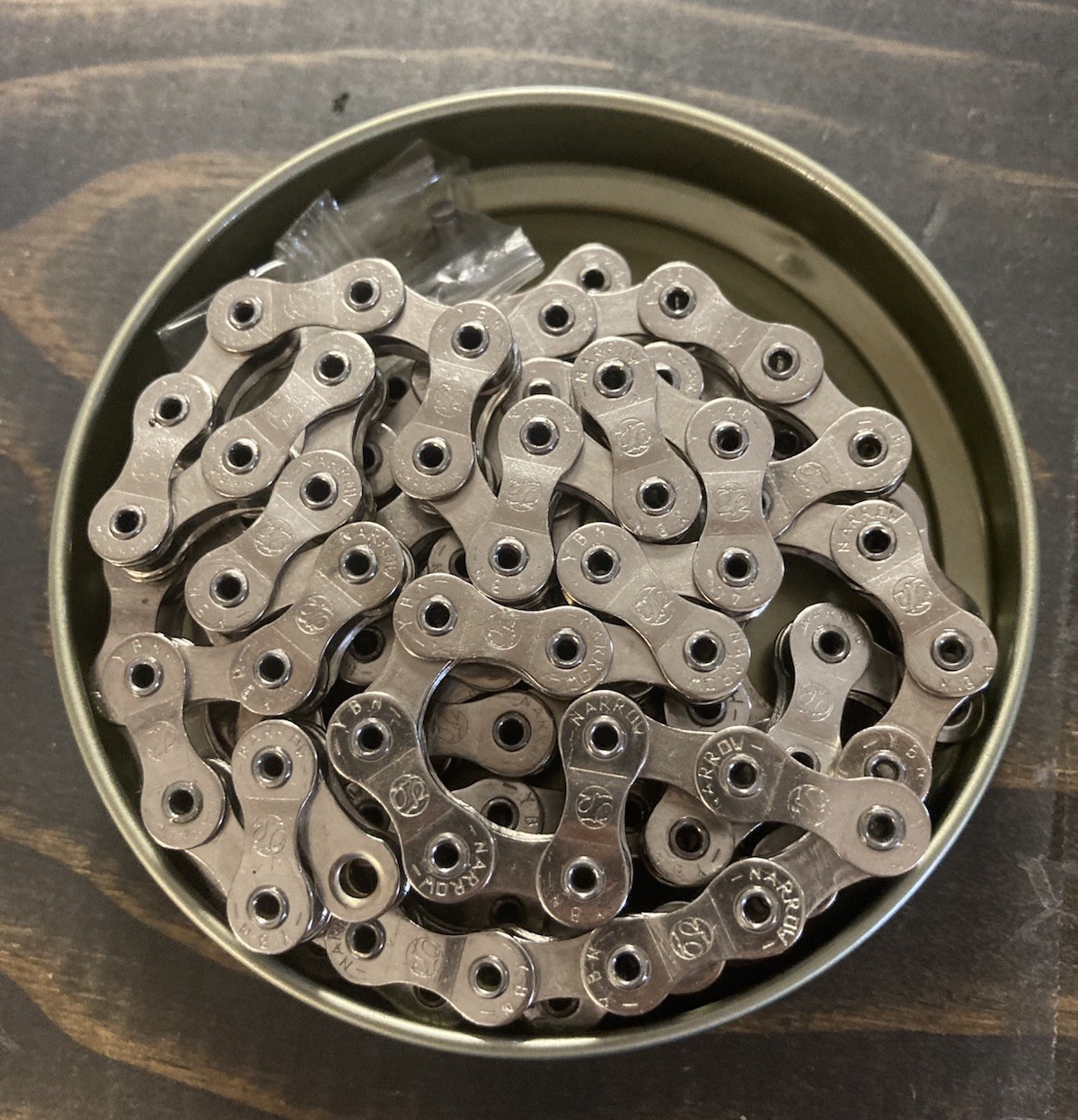 MCS BMX SUPER LIGHT HOLLOW PIN BMX RACING CHAIN 1/2″ X 3/32″ x 116L SILVER