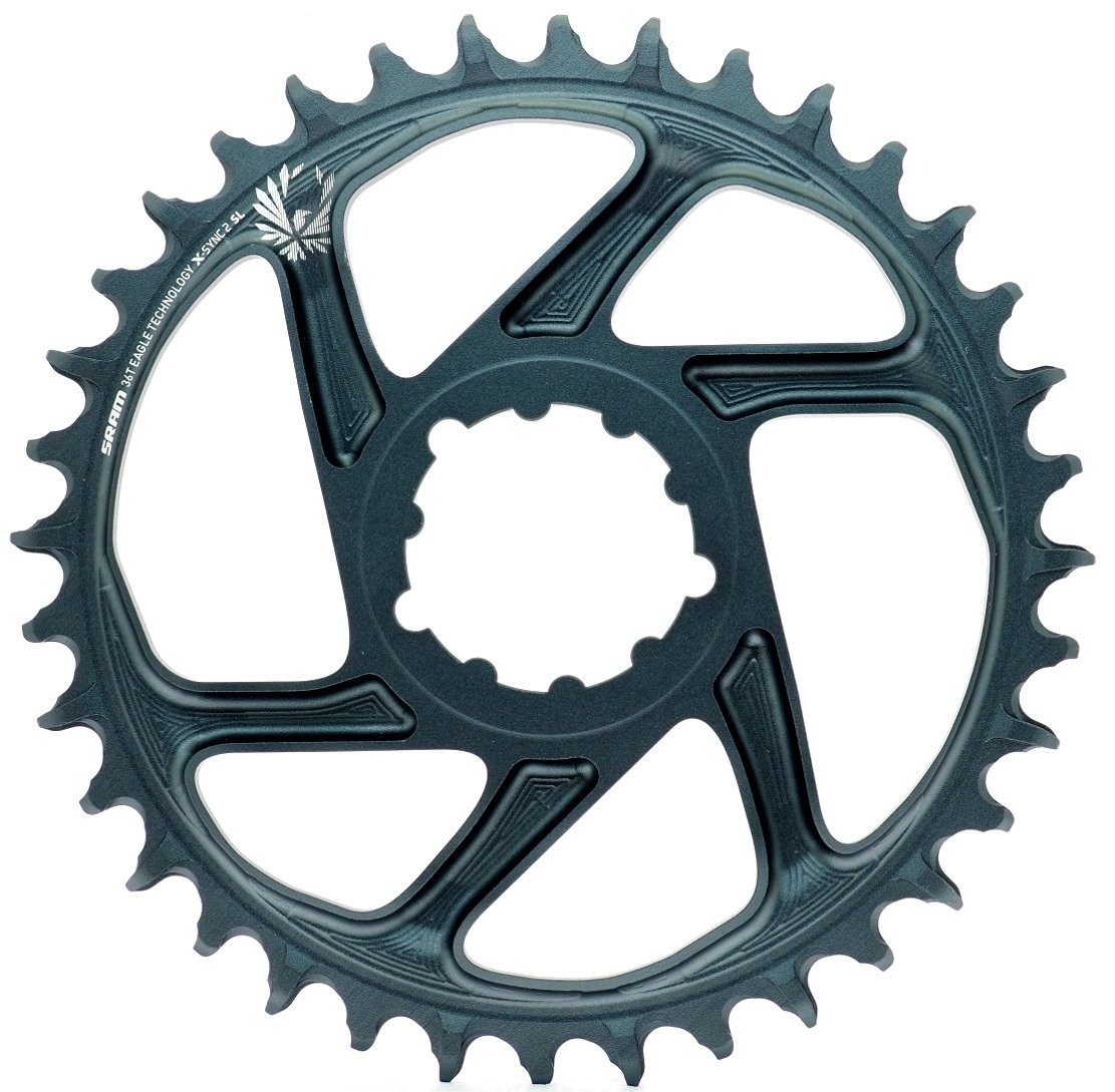 Sram AXS XX1 Eagle 12s Super Light DM 36T Chainring 3mm Offset Boost Lunar Grey