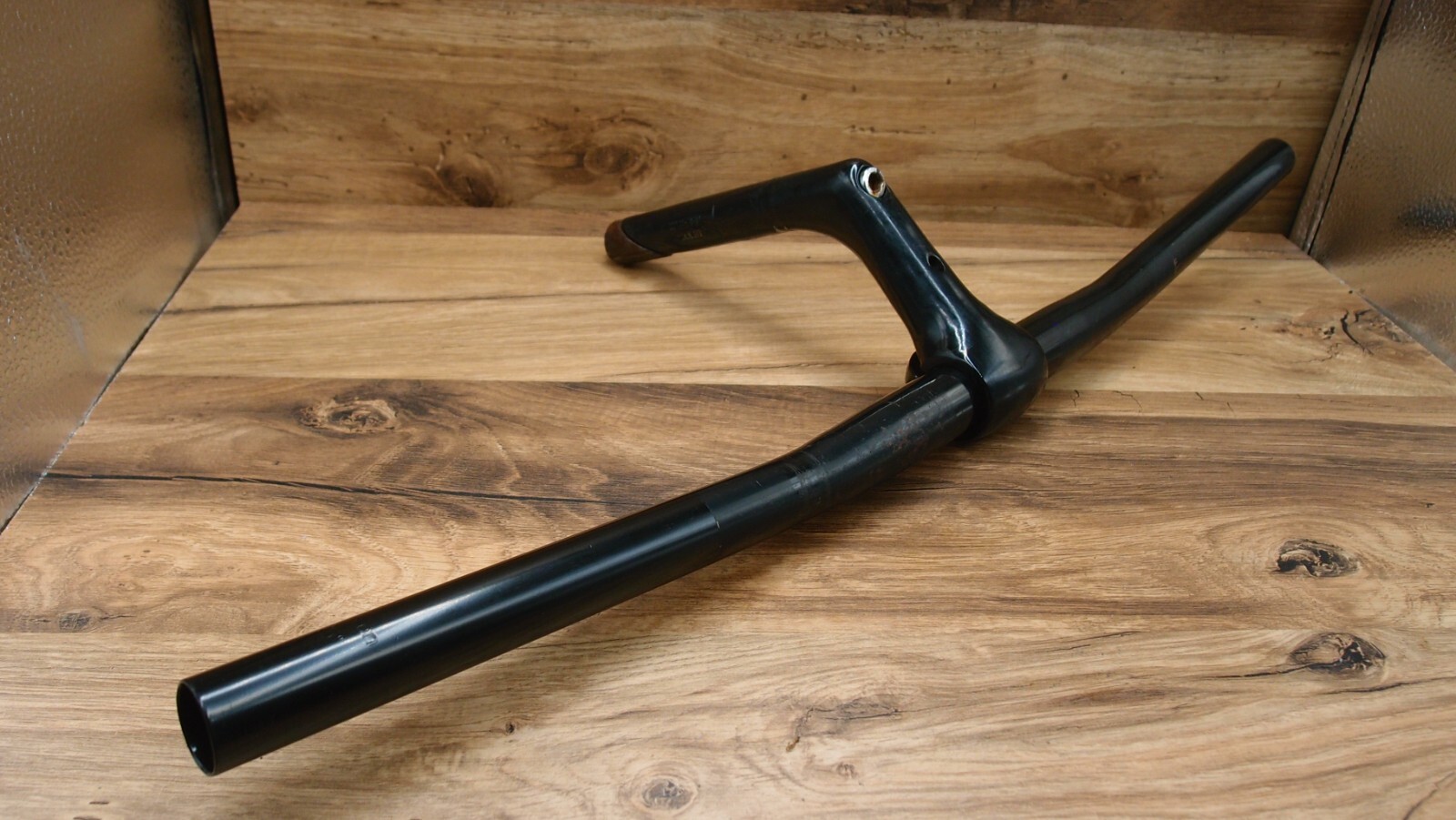 1991 MTB steel CRMO alloy flat handlebar Hi-Ten by nL + quill stem nL 22.2 mm