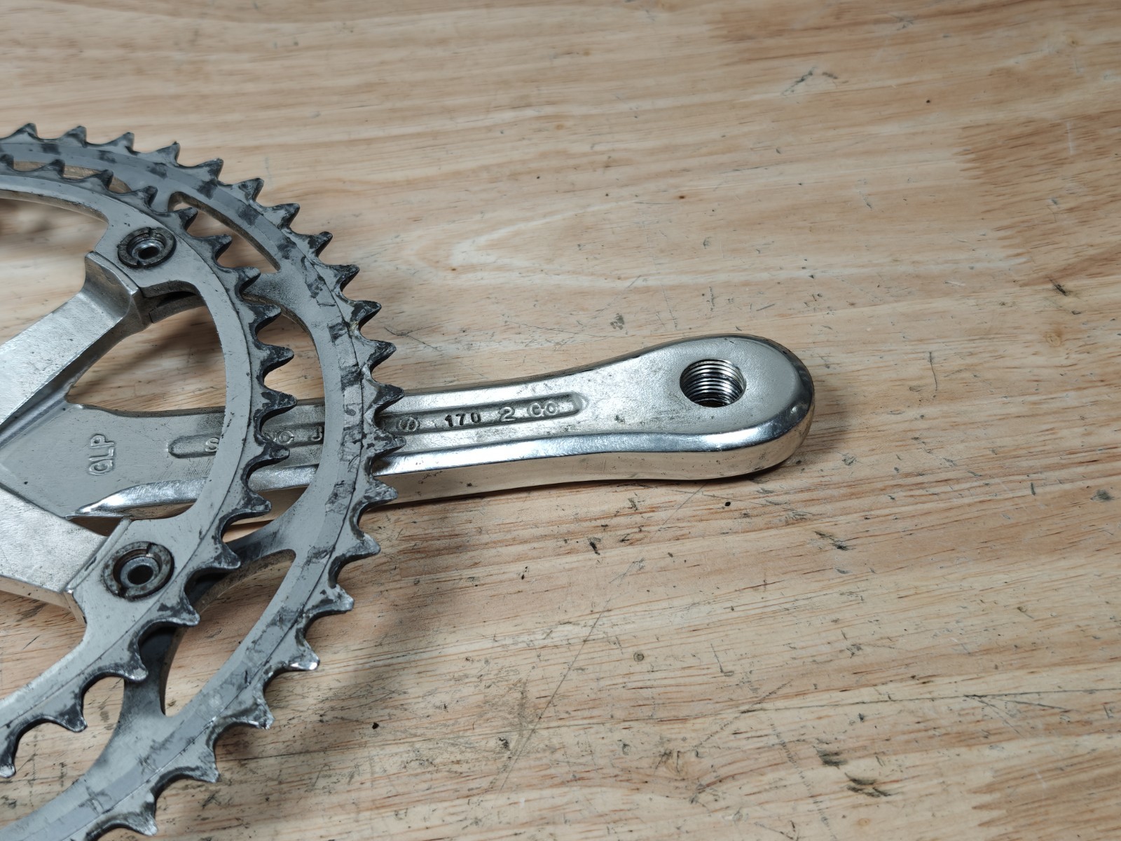 Vintage Sugino GLP Crankset JIS Taper 170mm 52/42 tooth chainrings