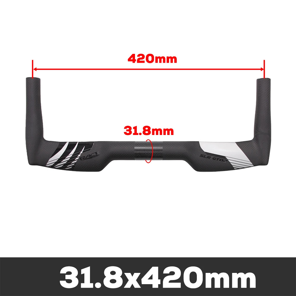 Full Carbon Road Bike TT Handlebar 0 Degree 380-460mm Width Triathlon Handlebar