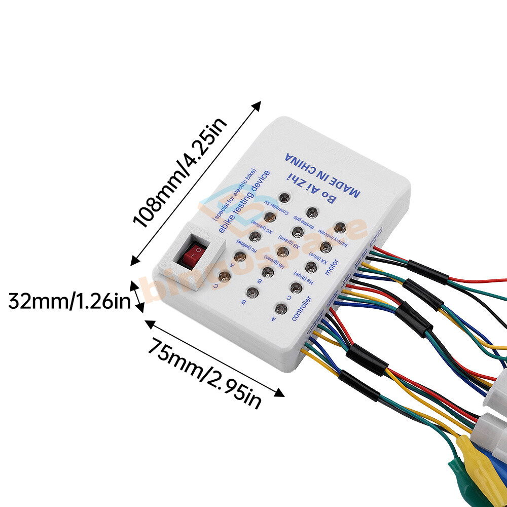 Electro E-bike Scooter Brushless Motor Controller Handlebar Hall Tester 24-72V