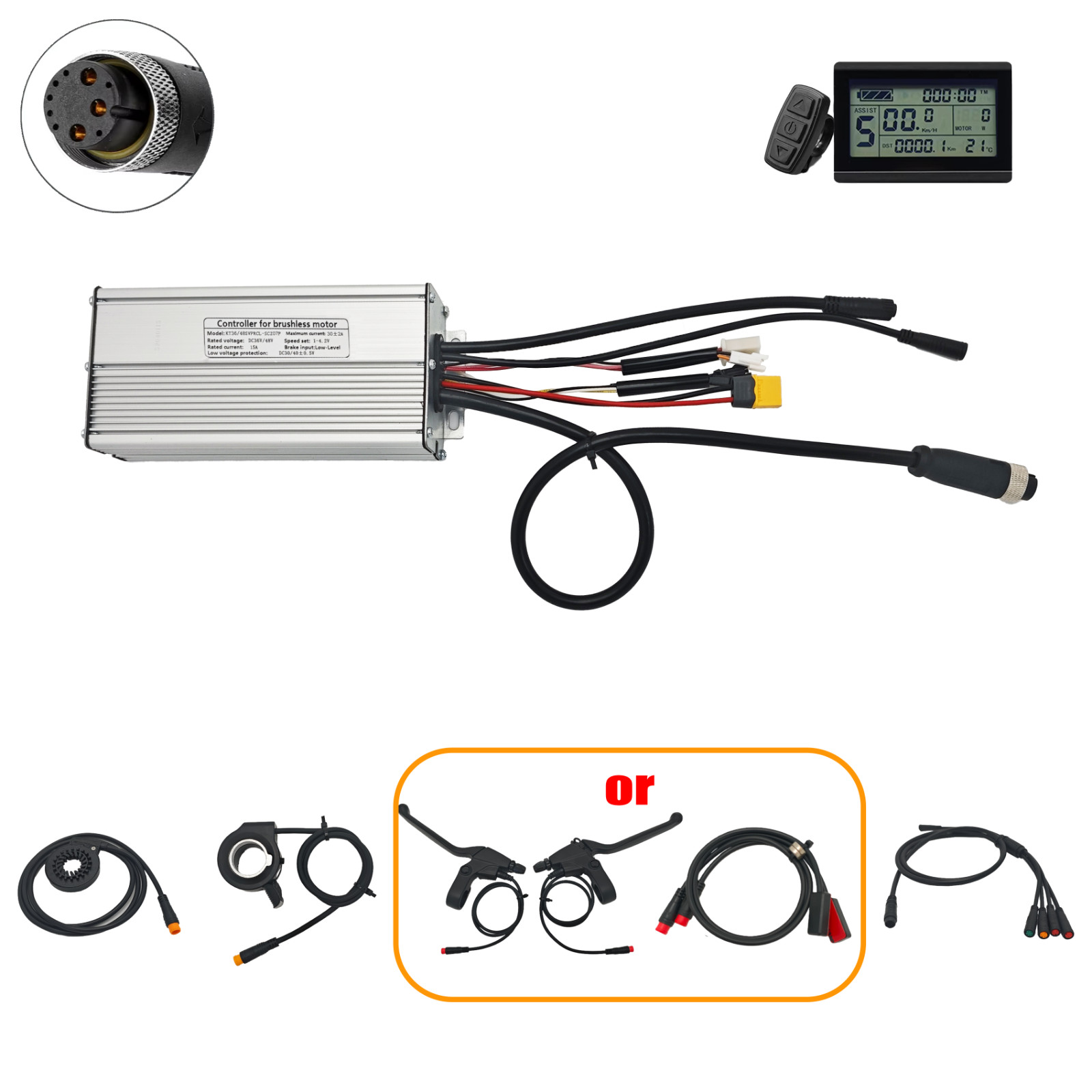 Ebike KT 36/48V 30A Controller sets for Bafang G062 48V 1000W Hub Motor