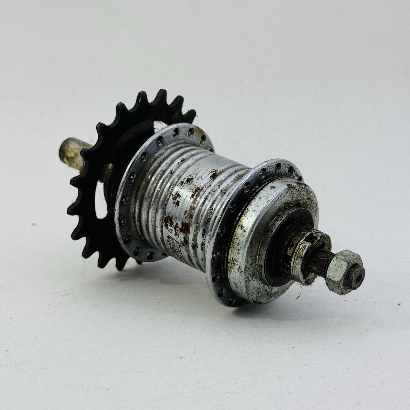Vintage Sachs Torpedo Dreigang Coaster Hub 3 Speed 36H 110mm Silver Germany A53