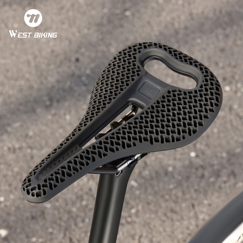WEST BIKING Bicycle Saddle 3D Printed Honeycomb Cycling Road Bike Seat Cushion