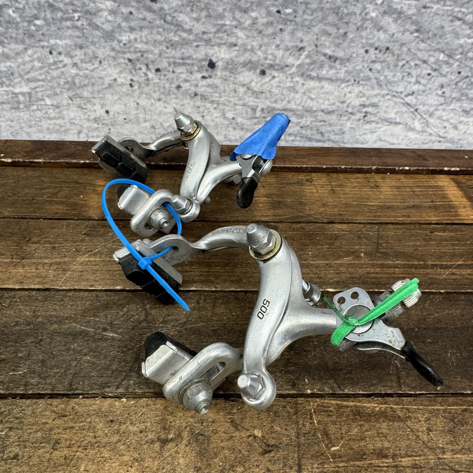 Vintage Dia-Compe 500 Center Pull Caliper Brakes Set QR Silver F/R Touring Bike