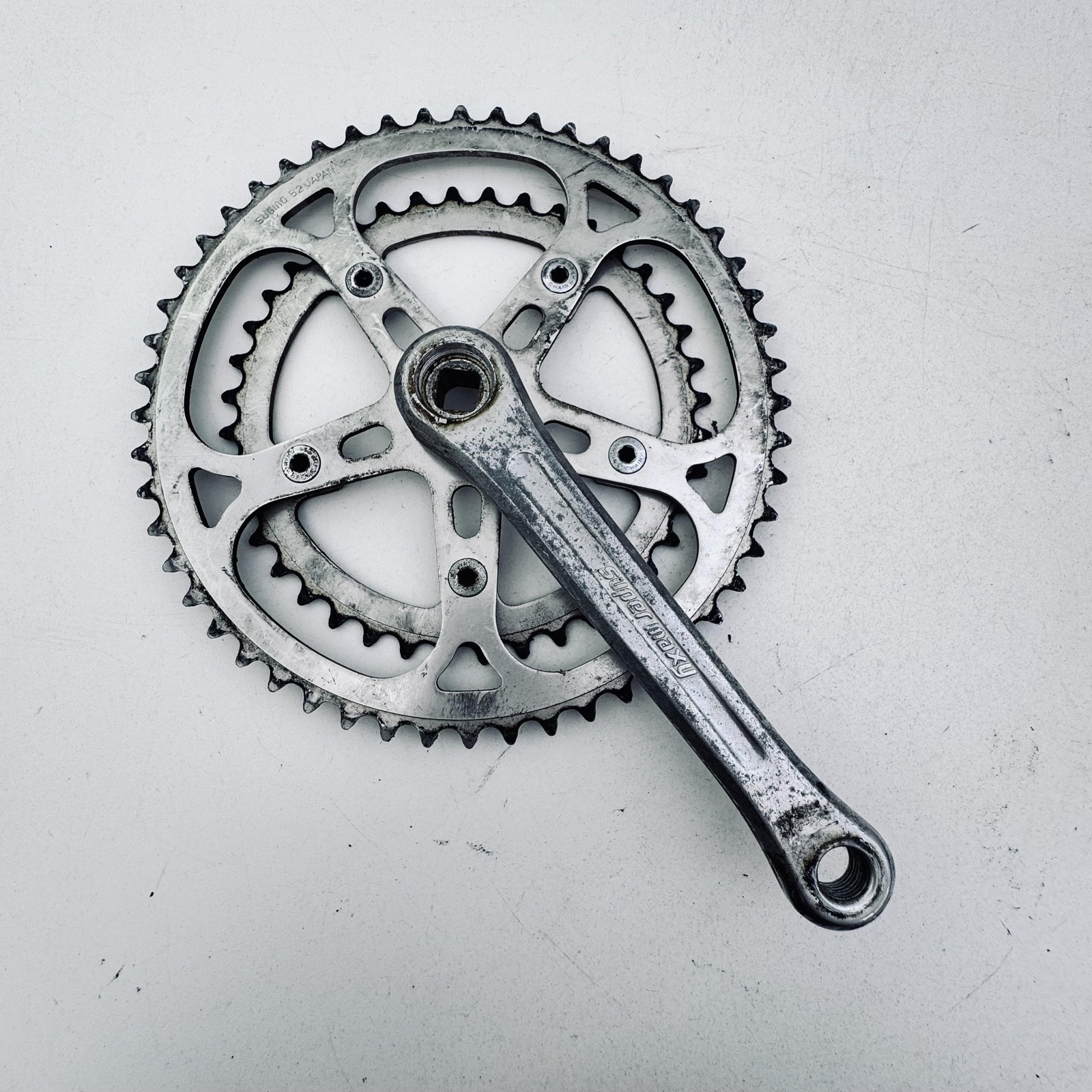 Vintage Sugino Super Maxy Right Crank 170mm Double 52/40T Silver Road Bike A93