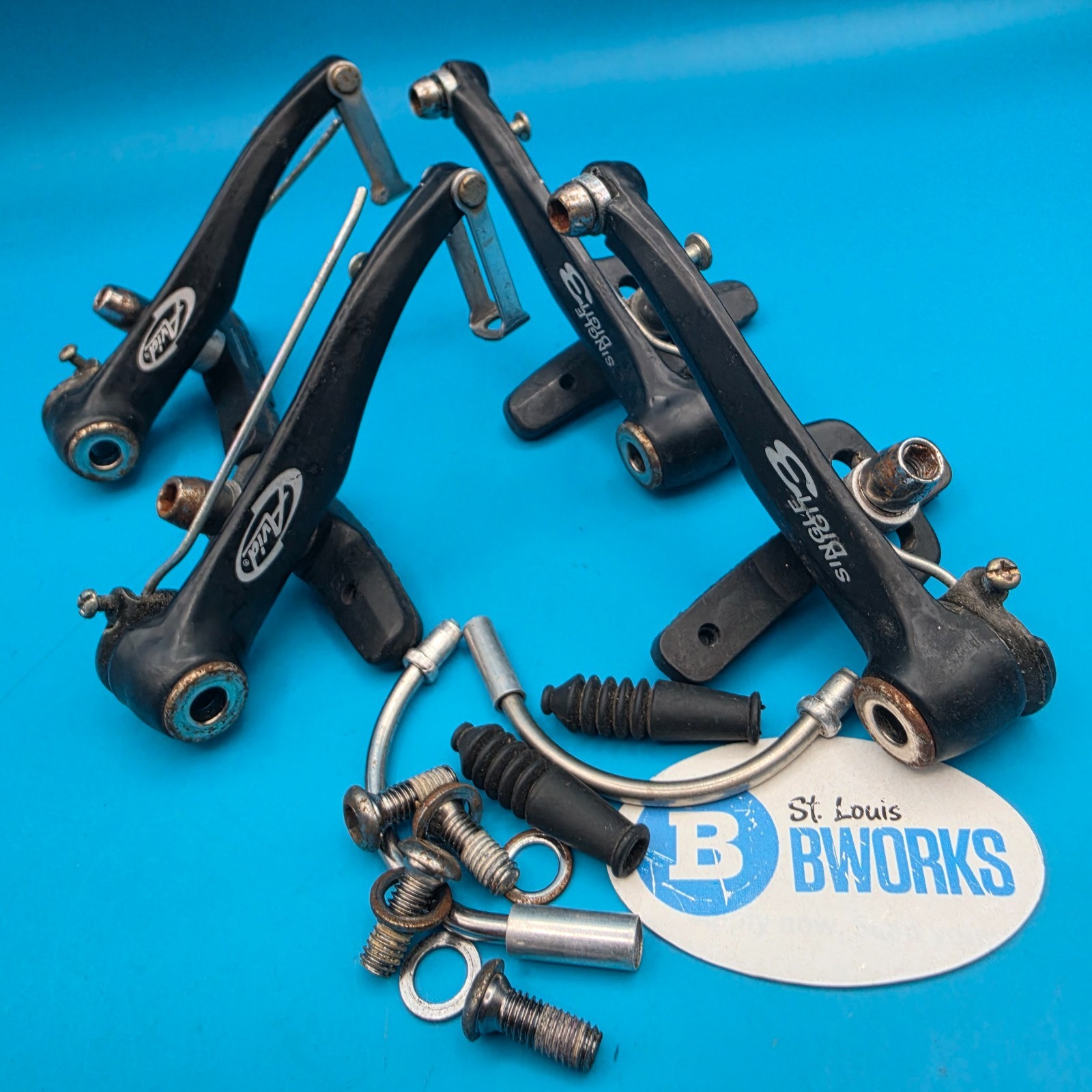 Avid Single Digit 3 V-Brake Set Front & Rear MTB Brakes Black Alloy f29