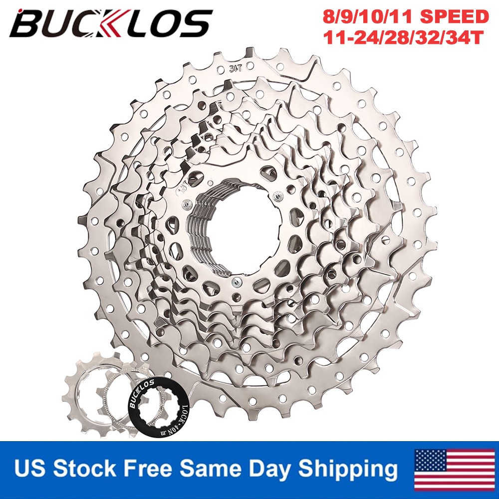 BUCKLOS Road Bicycle Cassette 8/9/10/11 Speed 11-34 Tooth Bike for Shimano HG US