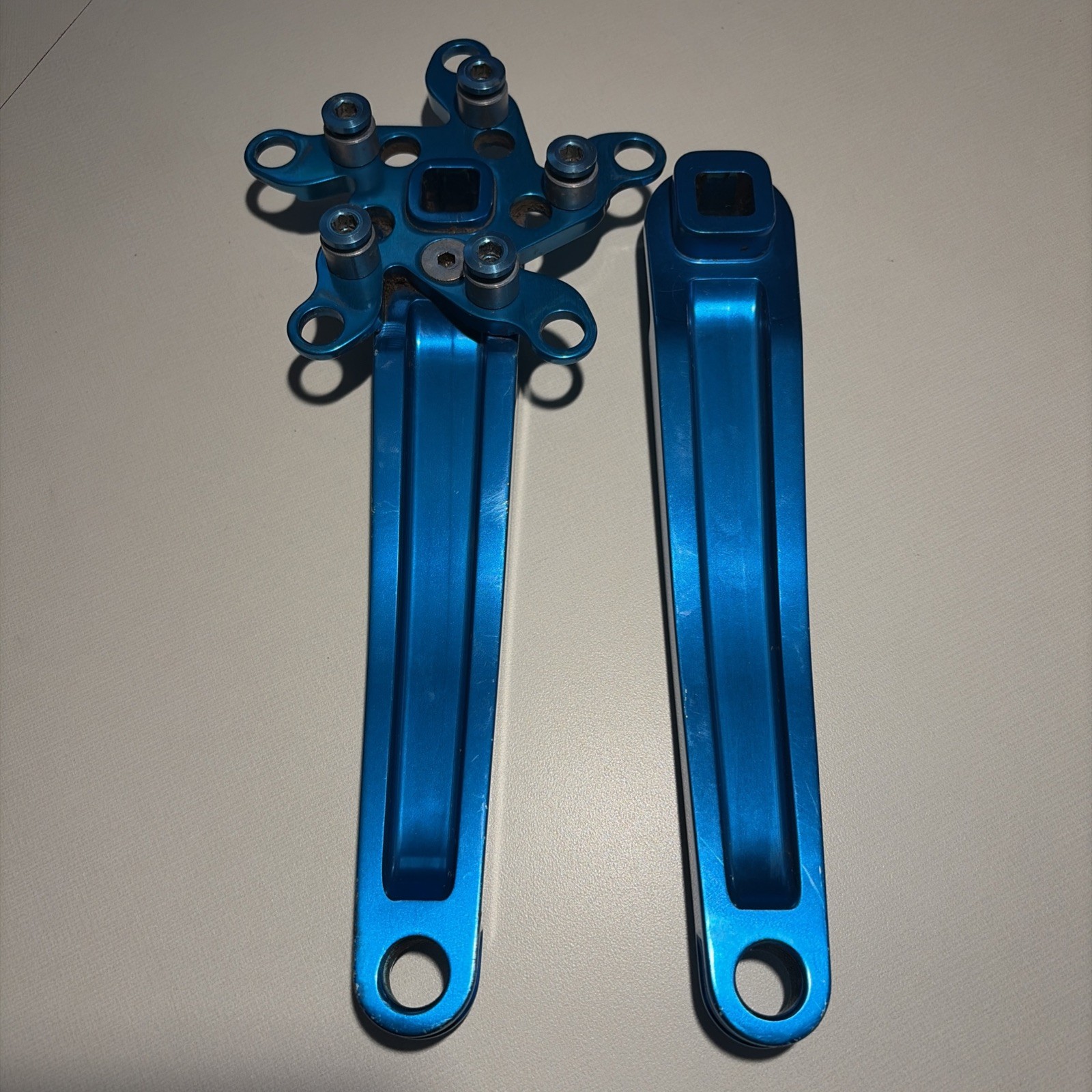 Turquoise Blue Kooka Crankset 175mm