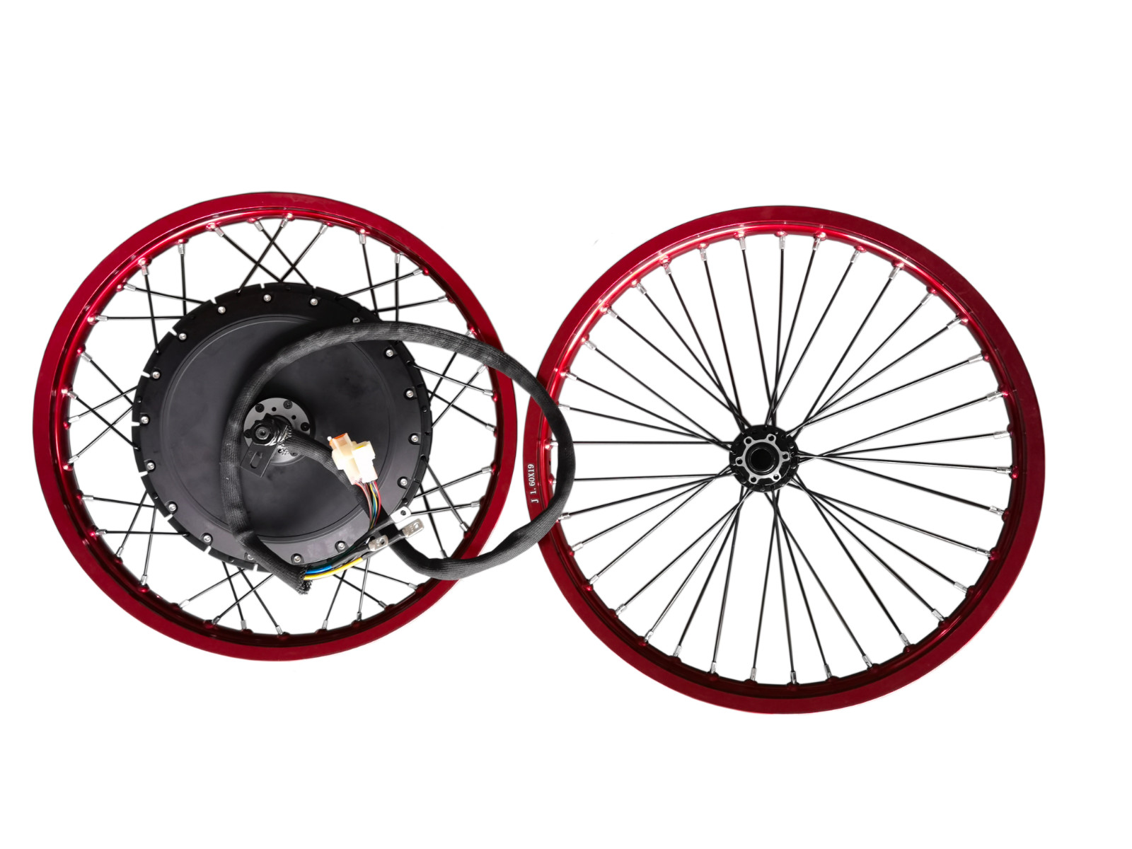 QS273/205 18/19″ 72v 8KW/5KW E-bike Rear Hub Motor Wheel with Customized colored
