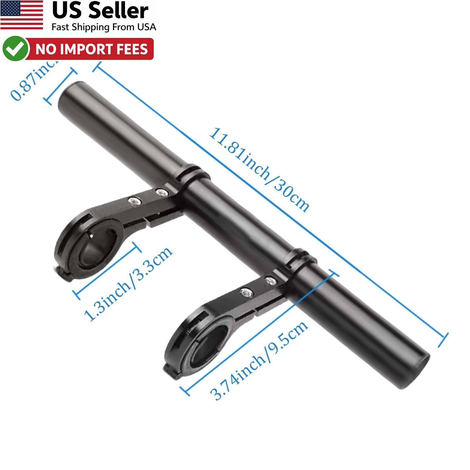 Bicycle Handlebar Extender Aluminum Alloy 11 8 In Bracket Extension Phone GPS