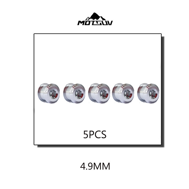MOTSUV 5Pcs Bicycle Chainring Screw Chainwheel Bolts 7075 T6 Aluminum Alloy CNC