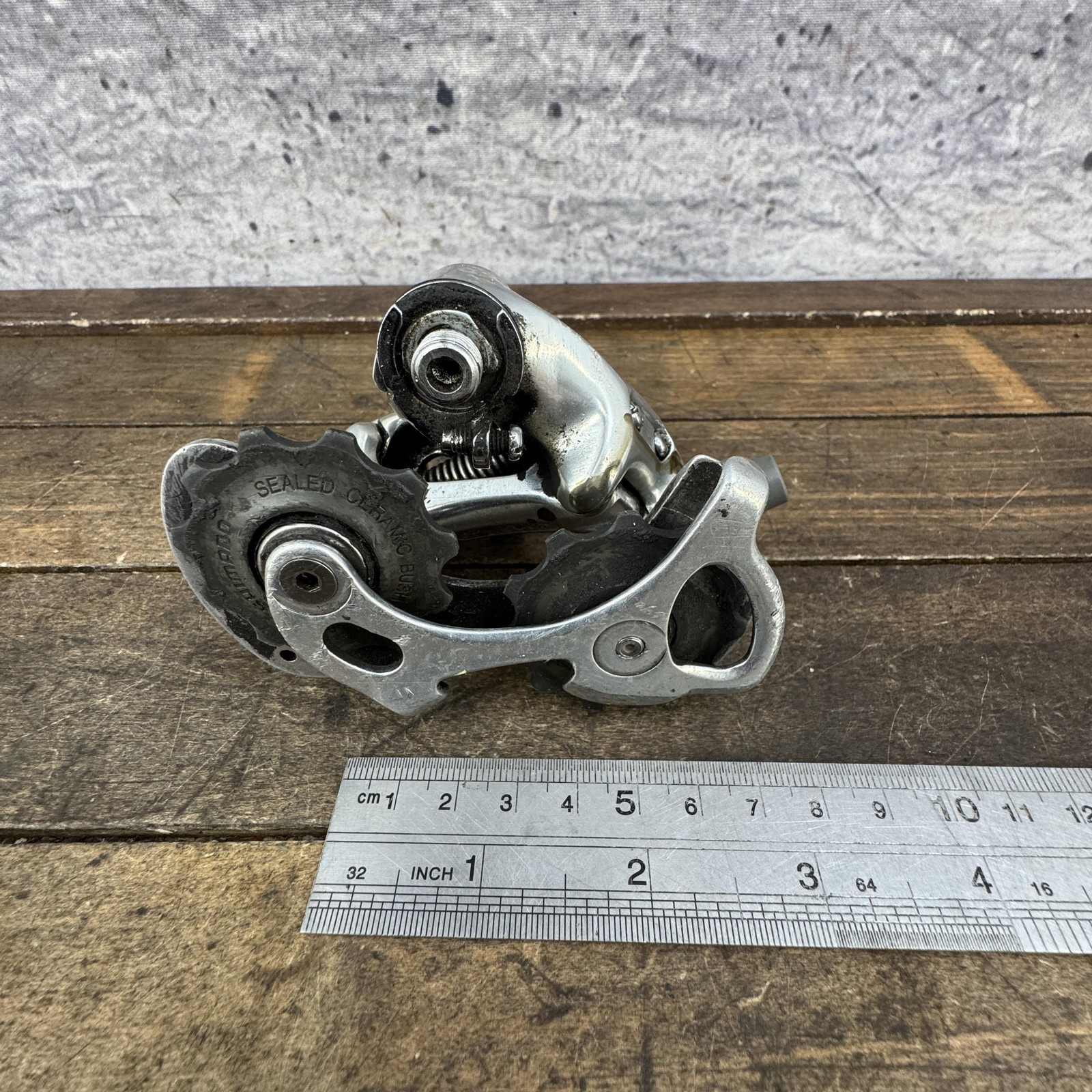 Vintage Shimano Ultegra RD-6500 Rear Derailleur Short Cage Silver Japan 220g