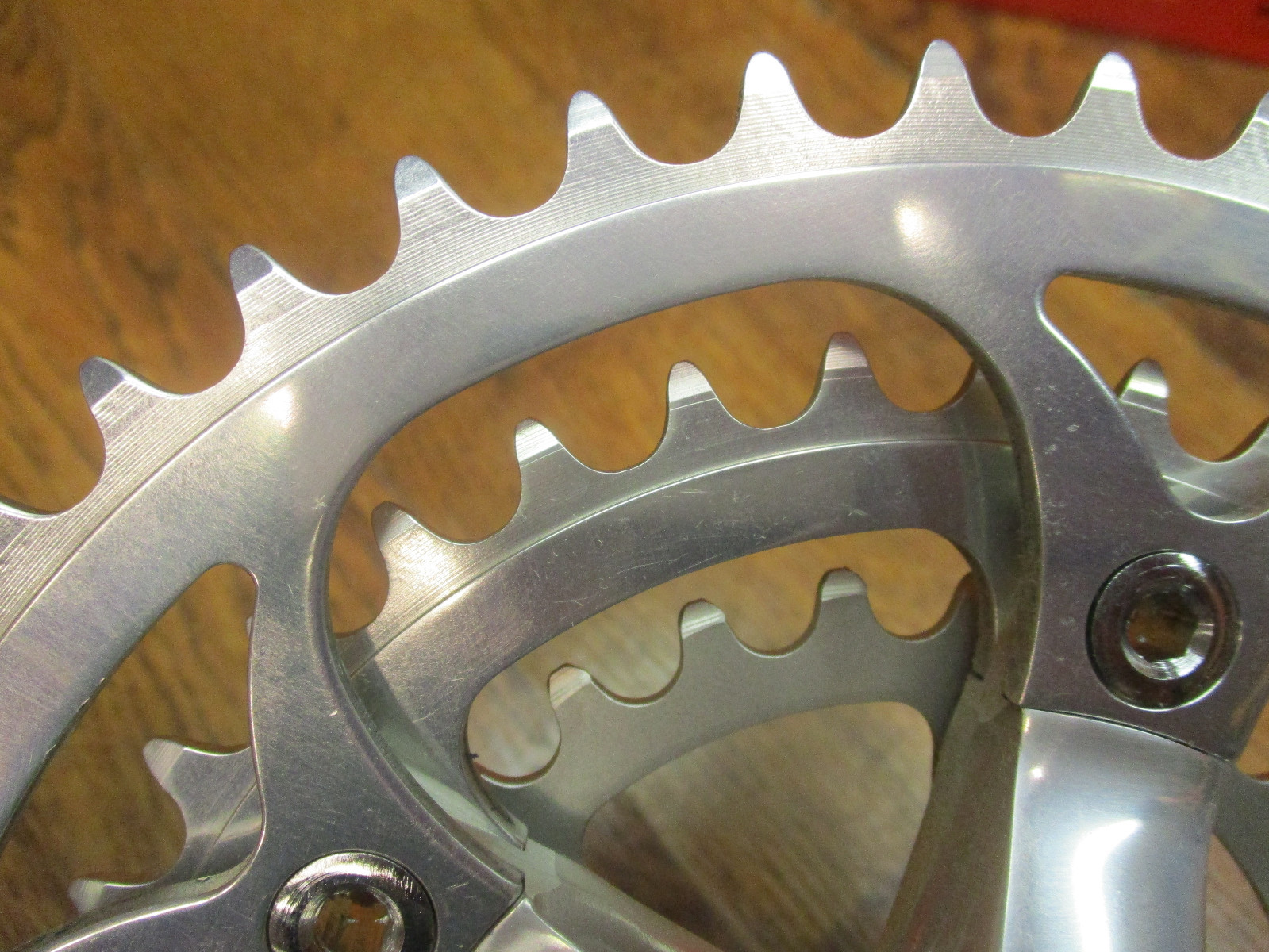RARE NOS EDCO COMPETITION 175L 110/74 BCD 46/36/26 TRIPLE SQUARE TAPER CRANK SET