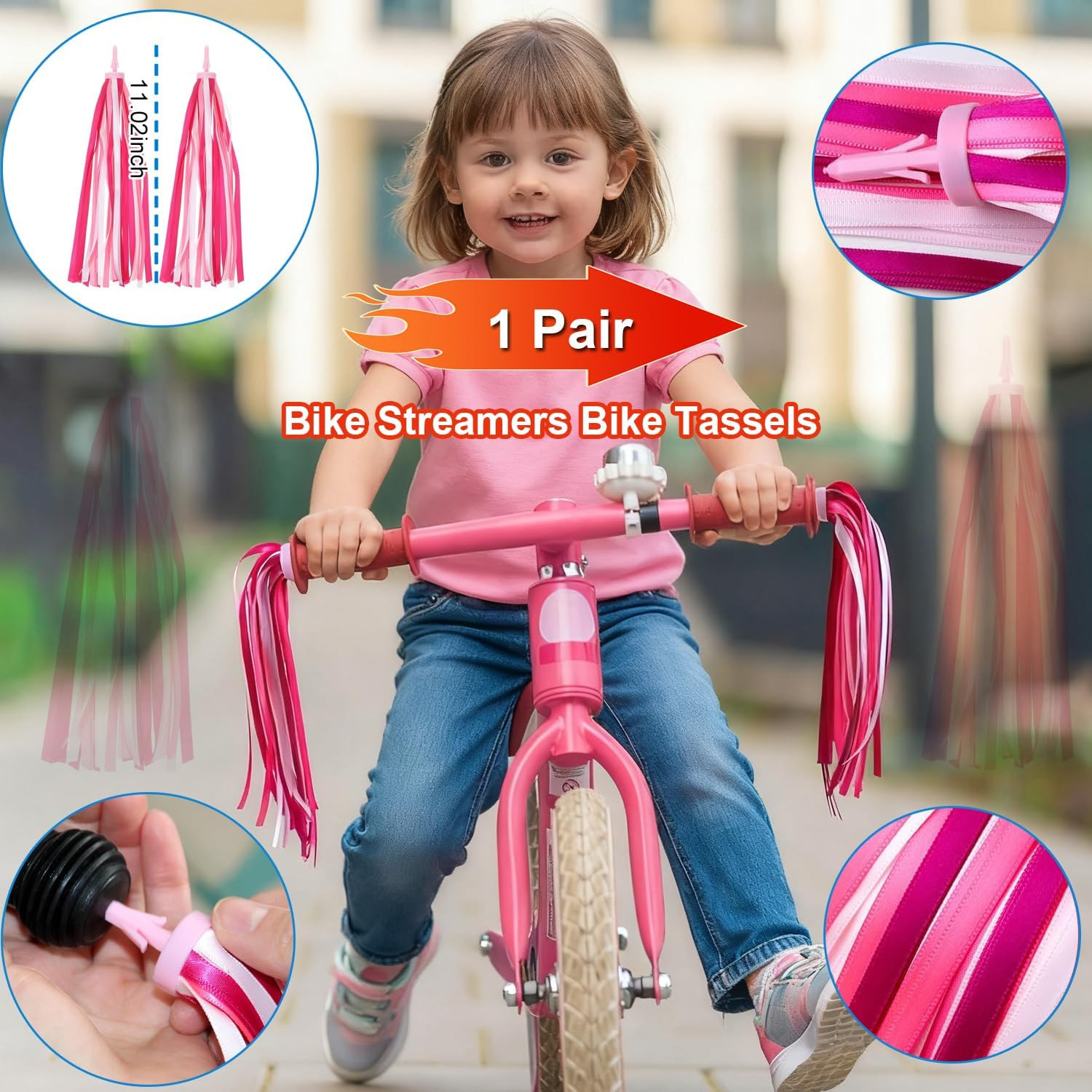 Grips Compatible with Radio Flyer Tricycle, 3/4 Inch Bicycle Grip, Kids Non-Slip