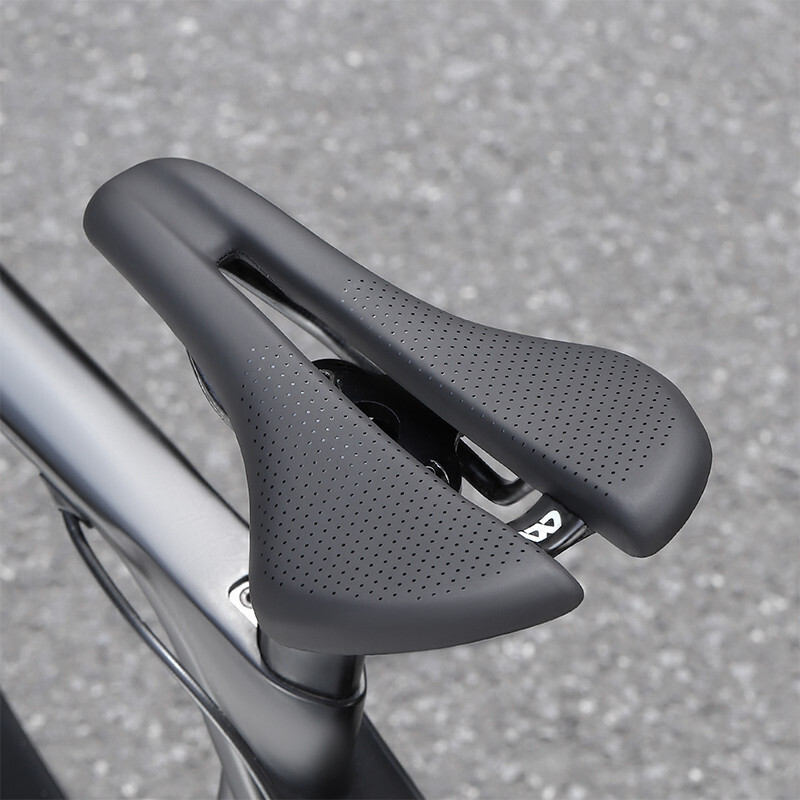 WEST BIKING Carbon Fiber Leather Bicycle Saddle Hollow Road Bike Seat Saddle