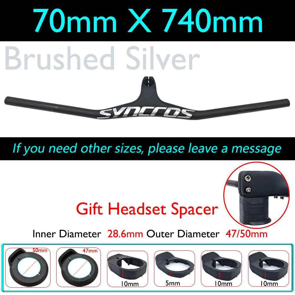 -17° Integrated Cockpit MTB Carbon Handlebars 28.6mm 660-800mm Width Riser Bar