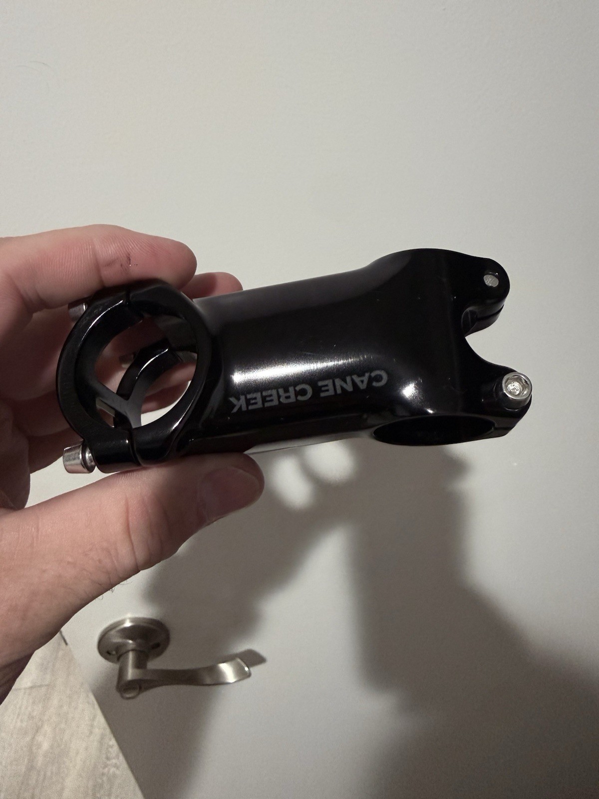 Cane Creek GXC stem in 70mm length with 31.8mm handlebar clamp.