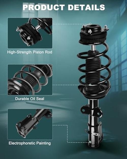 Front Pair Complete Struts Spring Assembly Shock 2*Front Complete Strut