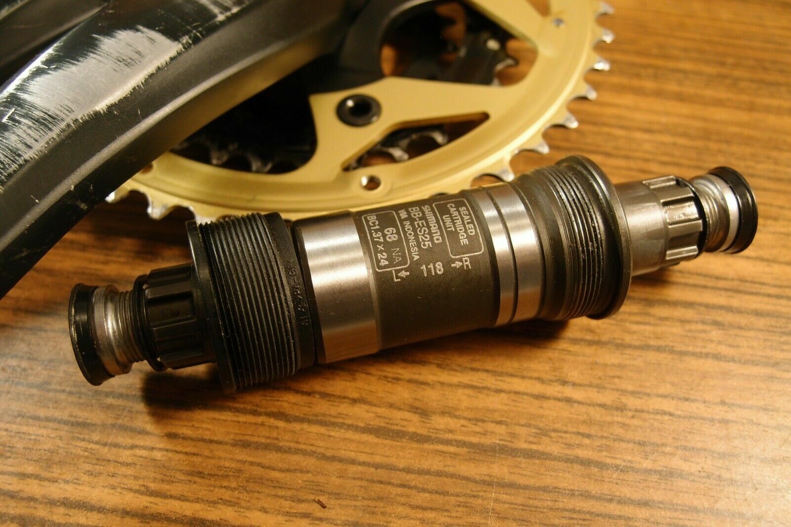 crankset Shimano Deore LX Mega Drive Train Gold Edition FC-M570 + bottom bracket