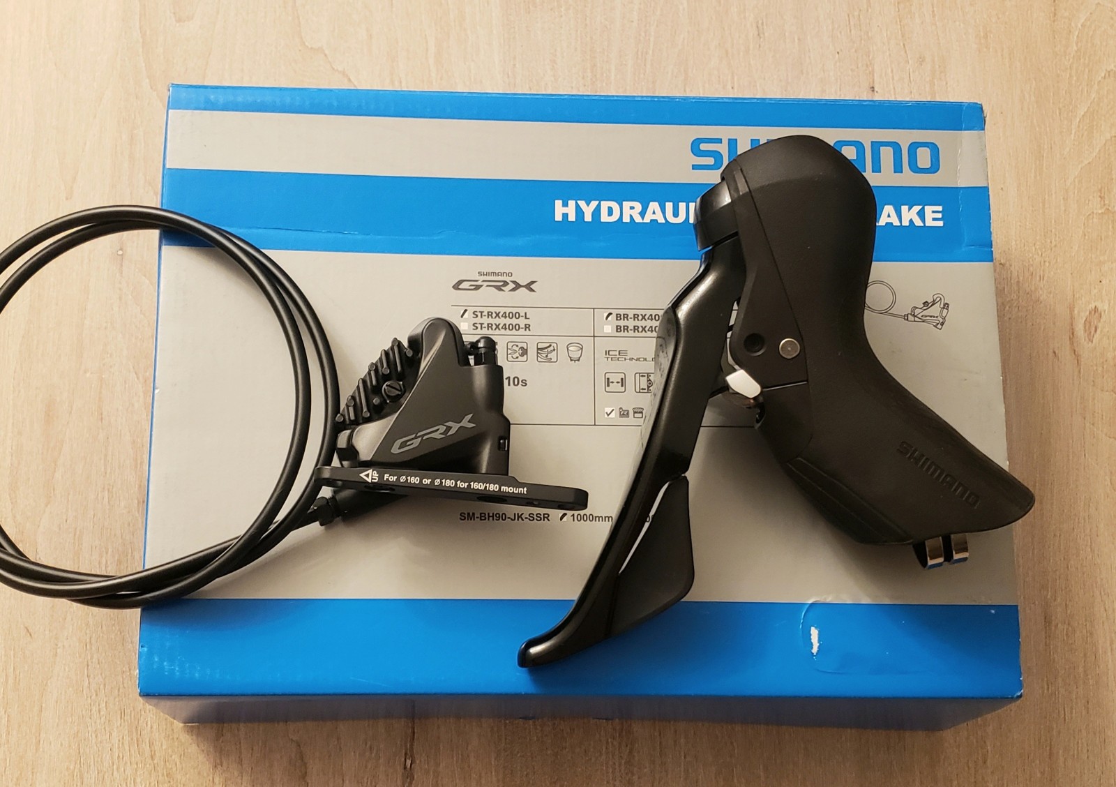 NEW! Shimano GRX ST-RX400 2×10-Spd Front Shifter/Hydraulic Brake Lever/Caliper.