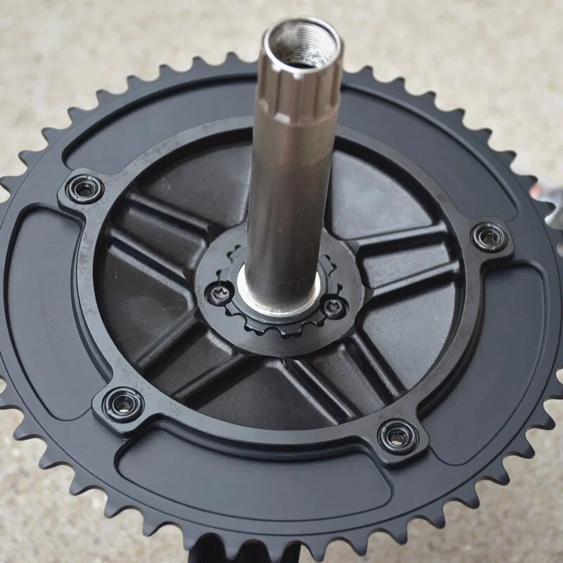 49T Track Bicycle Hollowtech Crankset Single Fixed Gear Chainwheel 165mm 144BCD