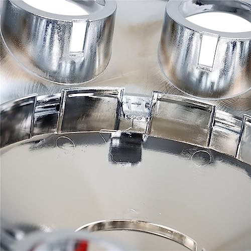 Front Hub Cover Set Chrome Wheel Cover with 33mm Nut Covers Spiked