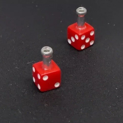 Dice Brake Cable Ends Red For BMX And Other Bikes New Pair