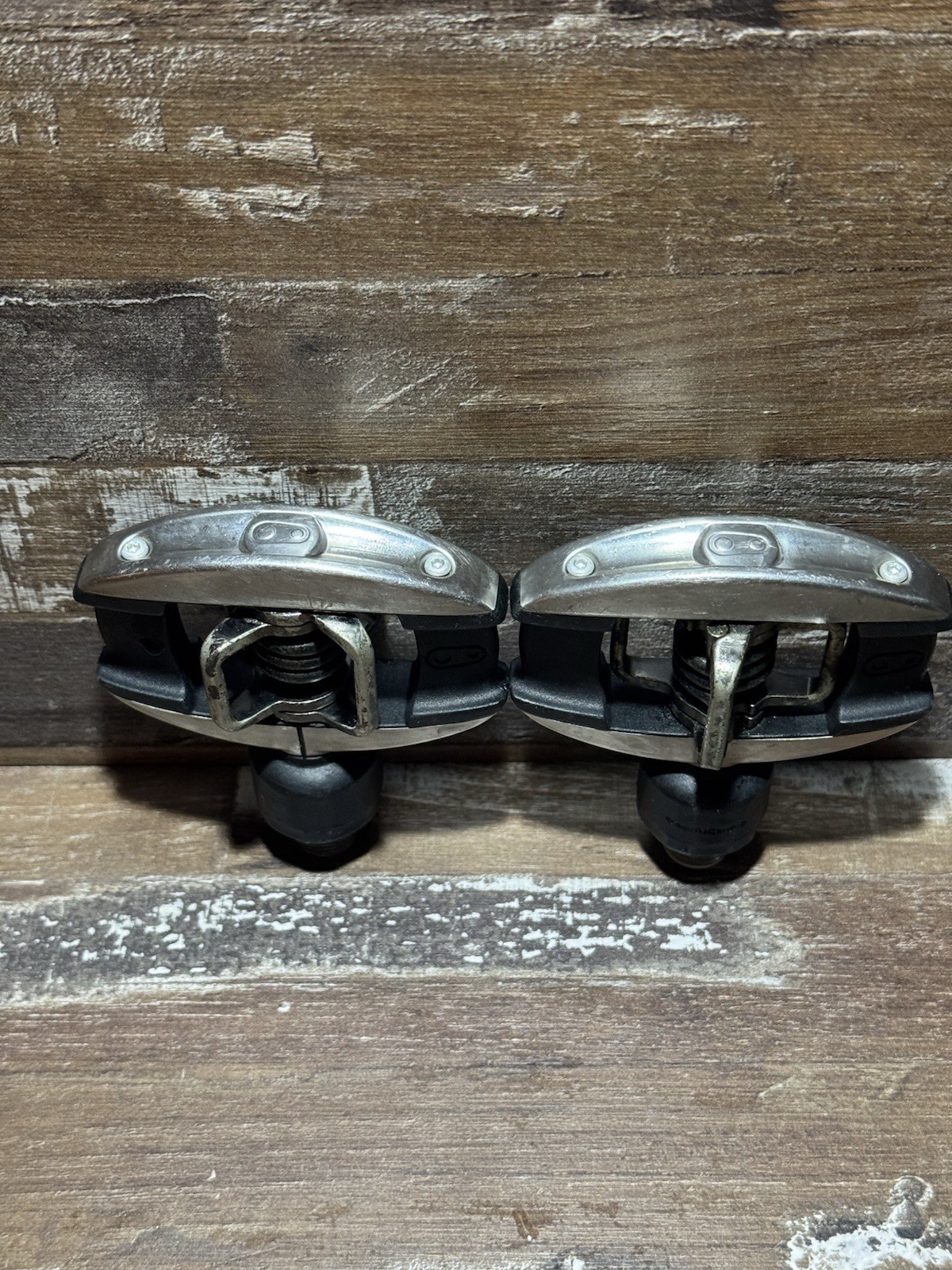 Crankbrothers SPD Compatible Clipless Bike Pedals Pair Black/Silver 9/16 in Axle