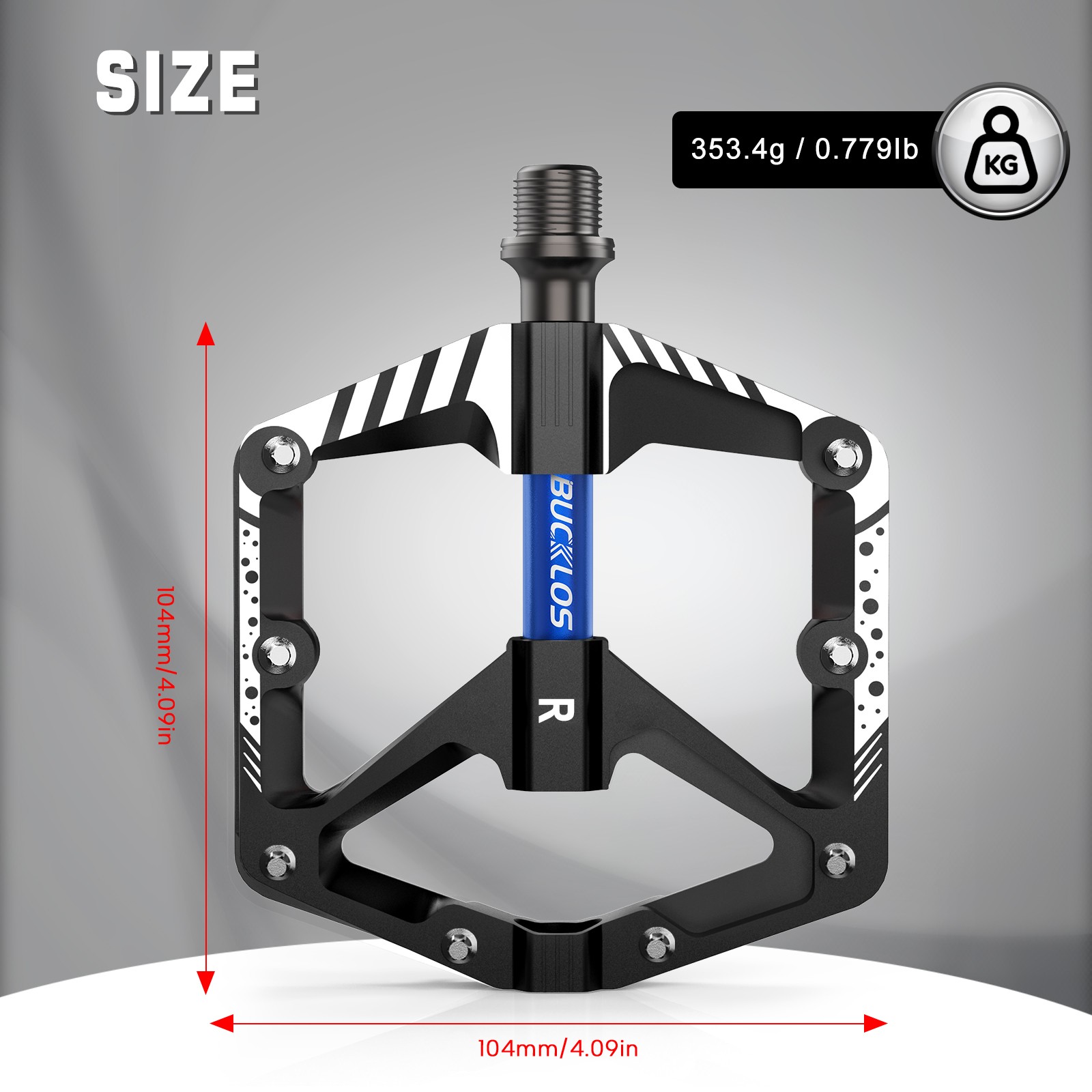 MTB Pedals Flat Seal Bearings Mountain Road Bike Pedals Aluminum Non-slip 9/16″