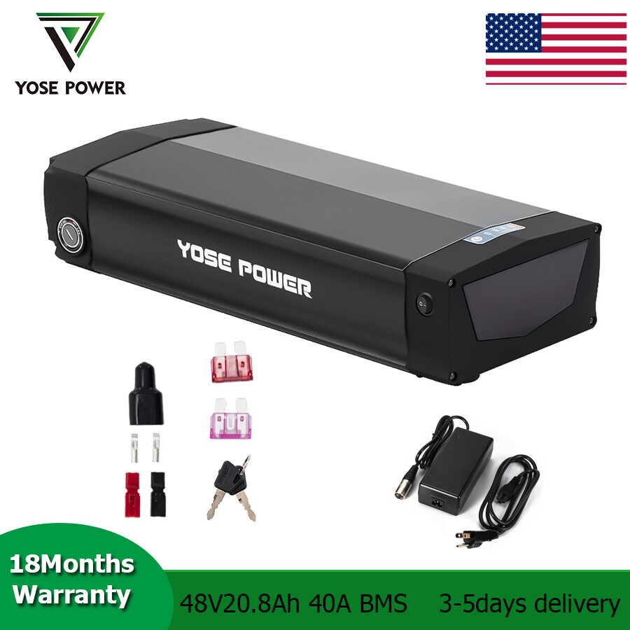 Rear Rack Electric Bike Battery 48V 20Ah Lithium Ebike Battery with Carrier