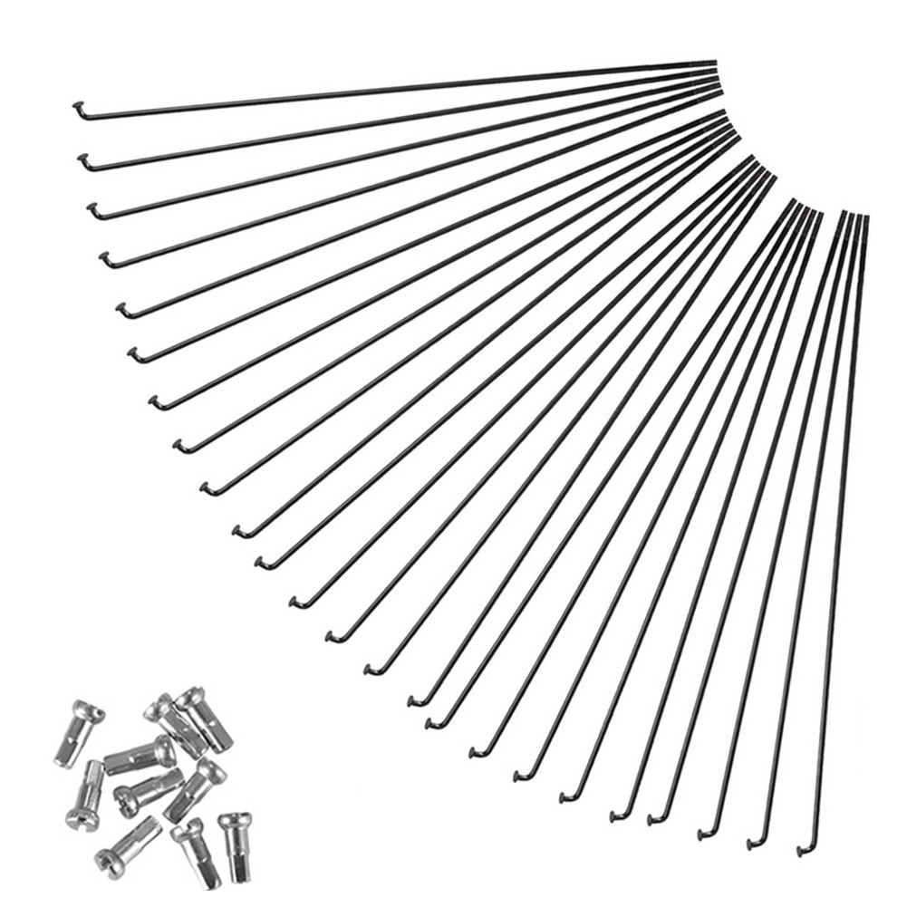 Replacement Steel Spokes and Nipples For 275MM for For 27 5 Bikes (24 Pcs)