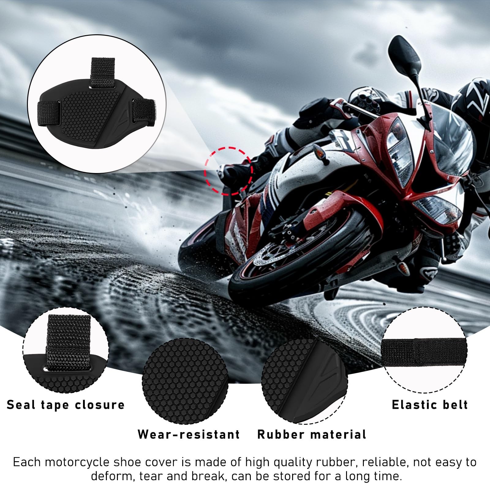 KVAEY 2PCS Motorcycle Shift Pad, Anti-Slip Rubber Protective Motorcycle Boot …