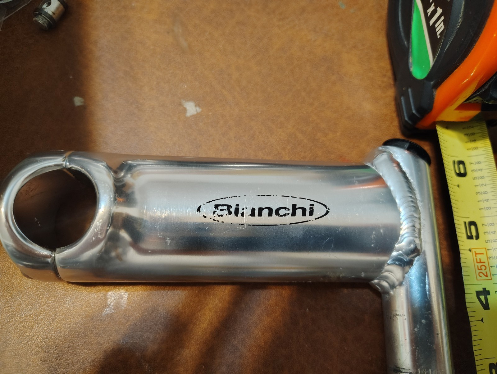 Vintage Chrome Silver Bianchi ITM Handlebar Quill Stem 120mm 25.4