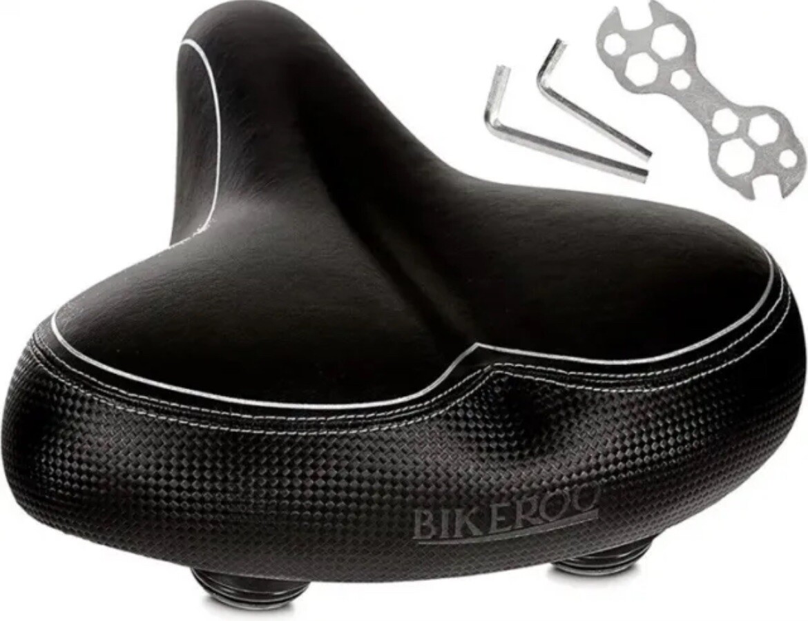 Bikeroo Oversized Bike Seat – Men’s or Women’s Indoor/Outdoor Universal Mounting